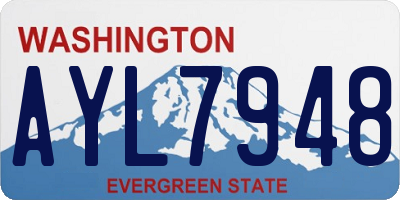 WA license plate AYL7948