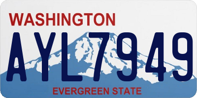 WA license plate AYL7949