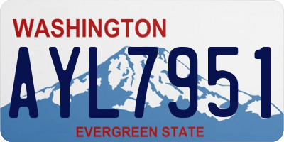 WA license plate AYL7951