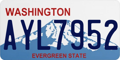 WA license plate AYL7952