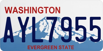 WA license plate AYL7955