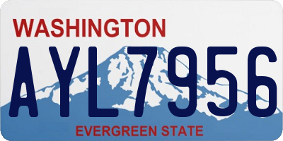 WA license plate AYL7956