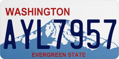 WA license plate AYL7957