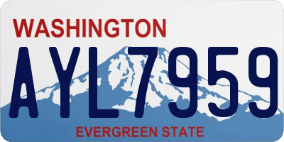 WA license plate AYL7959