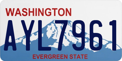 WA license plate AYL7961