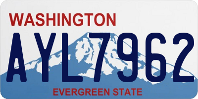 WA license plate AYL7962