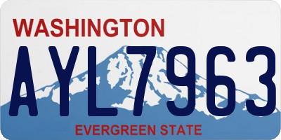 WA license plate AYL7963