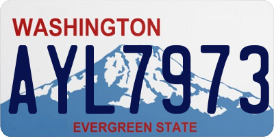 WA license plate AYL7973