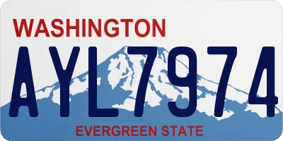 WA license plate AYL7974