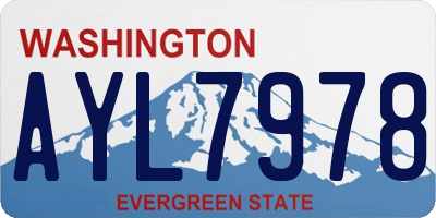 WA license plate AYL7978