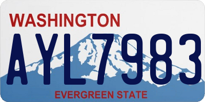 WA license plate AYL7983