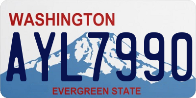 WA license plate AYL7990