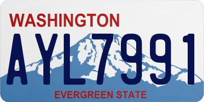 WA license plate AYL7991