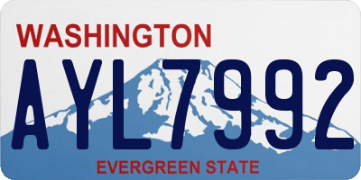 WA license plate AYL7992