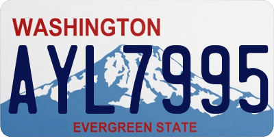 WA license plate AYL7995