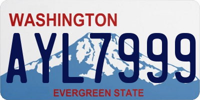 WA license plate AYL7999