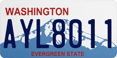WA license plate AYL8011