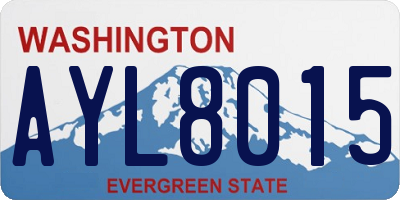 WA license plate AYL8015