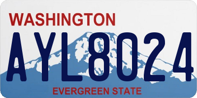 WA license plate AYL8024
