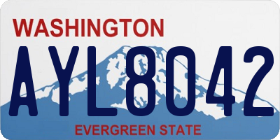 WA license plate AYL8042