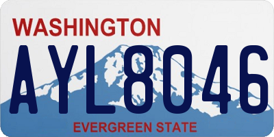 WA license plate AYL8046