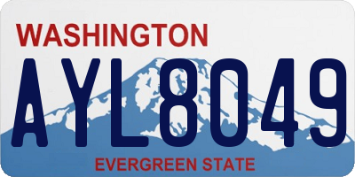 WA license plate AYL8049
