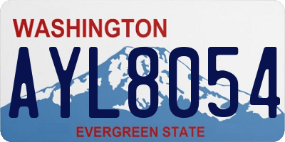 WA license plate AYL8054