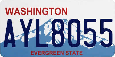 WA license plate AYL8055