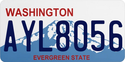 WA license plate AYL8056