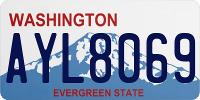WA license plate AYL8069