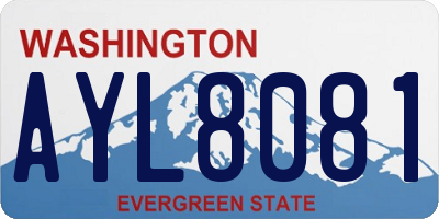 WA license plate AYL8081