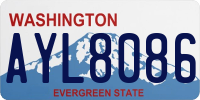 WA license plate AYL8086