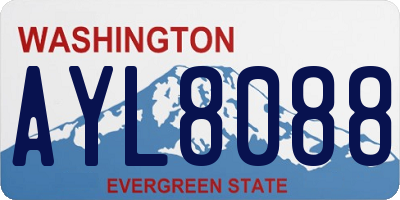 WA license plate AYL8088