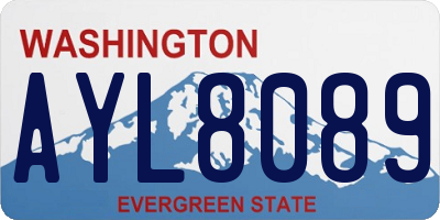 WA license plate AYL8089