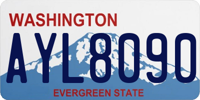 WA license plate AYL8090