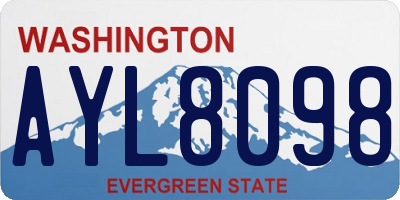 WA license plate AYL8098