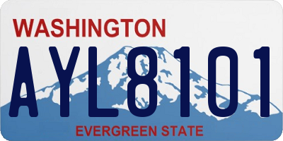 WA license plate AYL8101