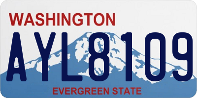 WA license plate AYL8109