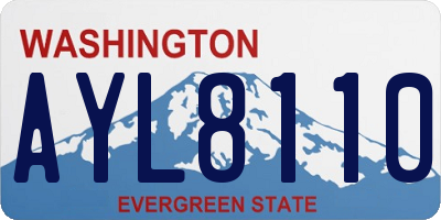 WA license plate AYL8110