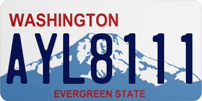 WA license plate AYL8111