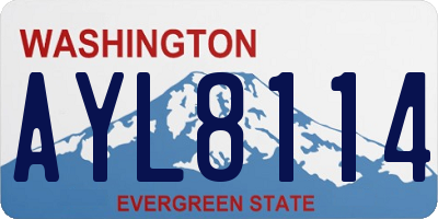 WA license plate AYL8114