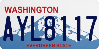 WA license plate AYL8117