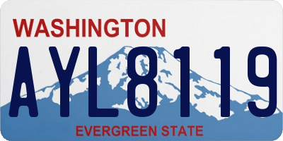 WA license plate AYL8119