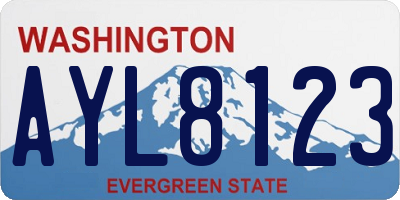 WA license plate AYL8123