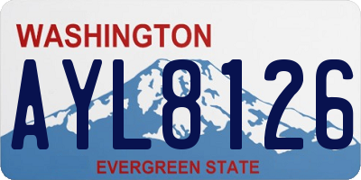 WA license plate AYL8126