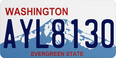 WA license plate AYL8130