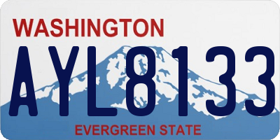 WA license plate AYL8133