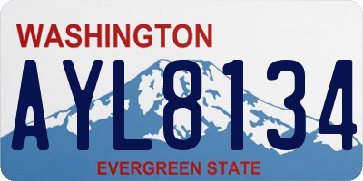 WA license plate AYL8134