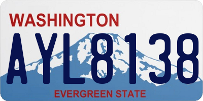 WA license plate AYL8138