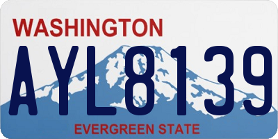 WA license plate AYL8139